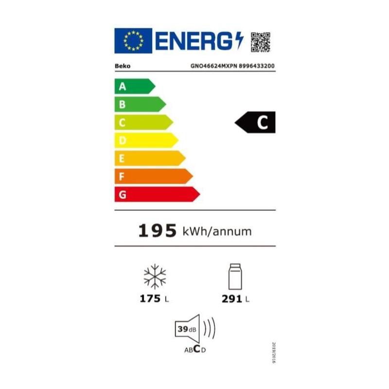 Réfrigérateur BEKO GNO46624MXPN 466L Inox - 4 portes
