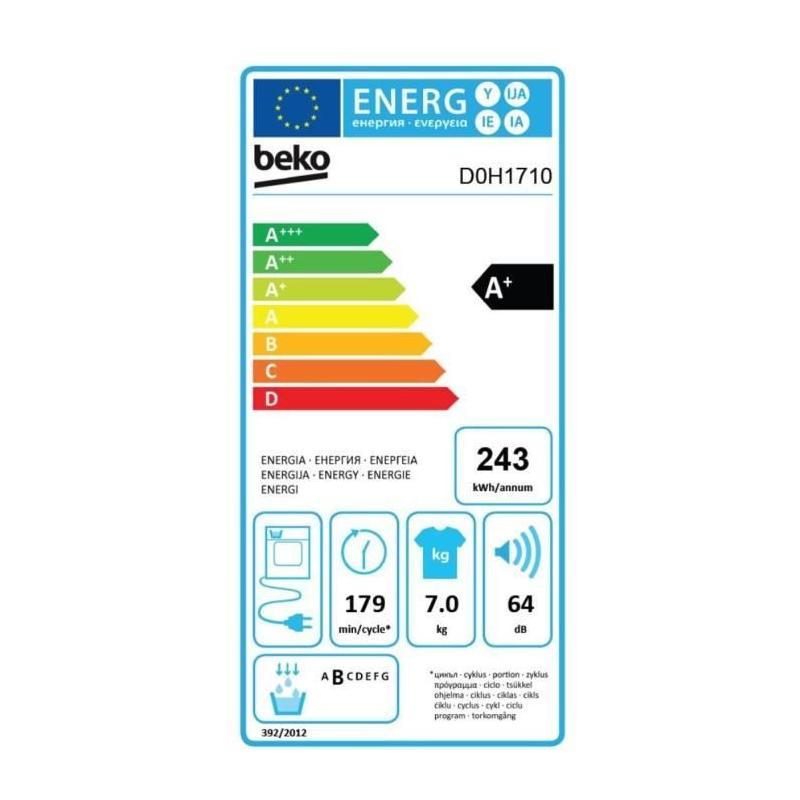 Sèche-linge pompe à chaleur BEKO B300 Eco sense D0H1710 - Performant et économe