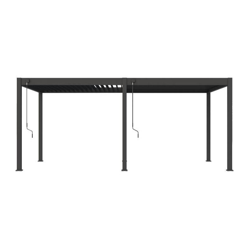 Pergola Aluminium OMBREA Bioclimatique Anthracite 3x6 m