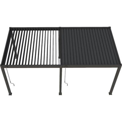 Pergola Aluminium OMBREA Bioclimatique Anthracite 3x6 m