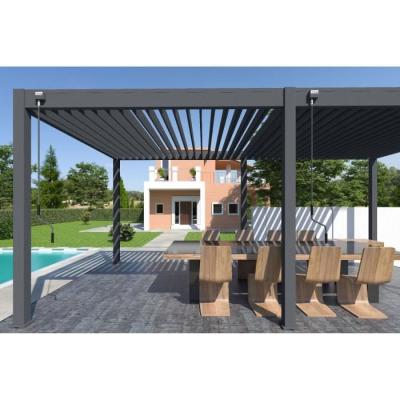 Pergola Aluminium OMBREA Bioclimatique Anthracite 3x6 m