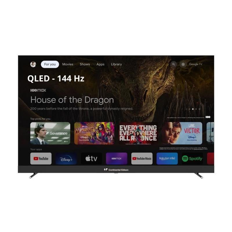 TV LED Continental Edison 65'' QLED UHD 4K Smart