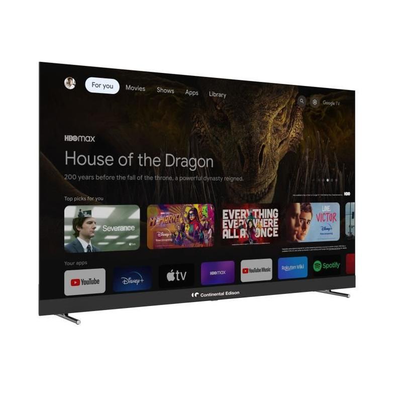 TV LED Continental Edison 65'' QLED UHD 4K Smart