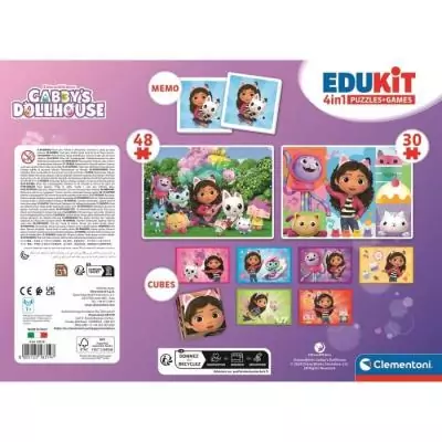 Edukit 4 en 1 Gabby et la maison magique CLEMENTONI - Jeu éducatif complet