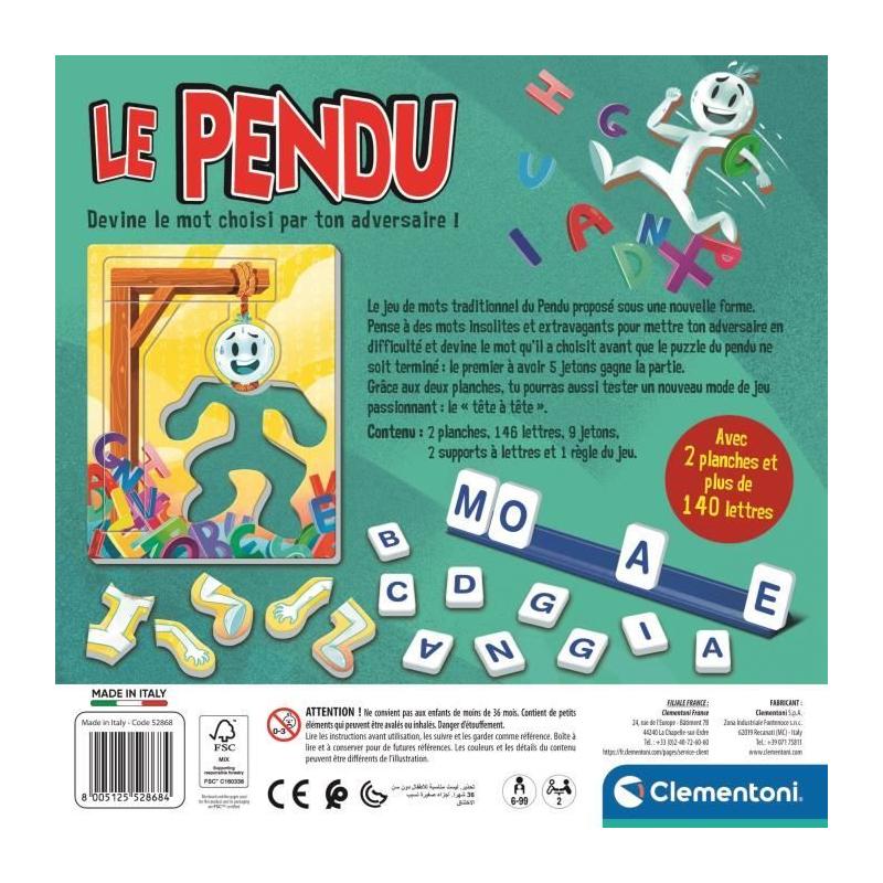 Le Pendu: jeu de société CLEMENTONI - Embarquez pour une aventure ludique!