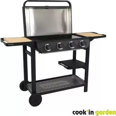 Barbecue à gaz COOK'IN GARDEN FLAVO 4 brûleurs - Noir