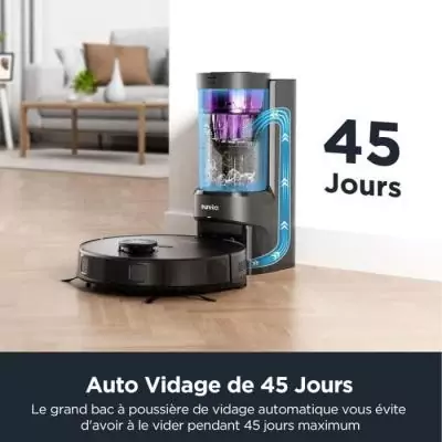 Aspirateur Robot Laveur EUREKA E10S Noir - 4000 Pa - 180 min - 200 ml