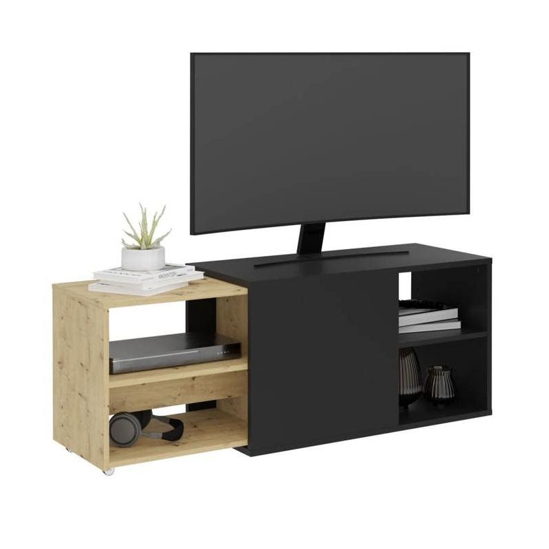 Meuble TV 2 compartiments ouverts 133,5x39,9x49,2 cm - Élégance et fonctionnalité
