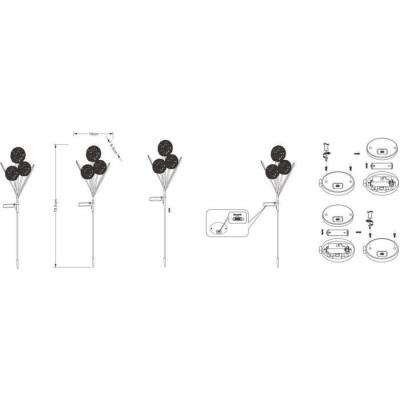 Décoration lumineuse solaire: Fleurs éclatantes - GALIX G4510