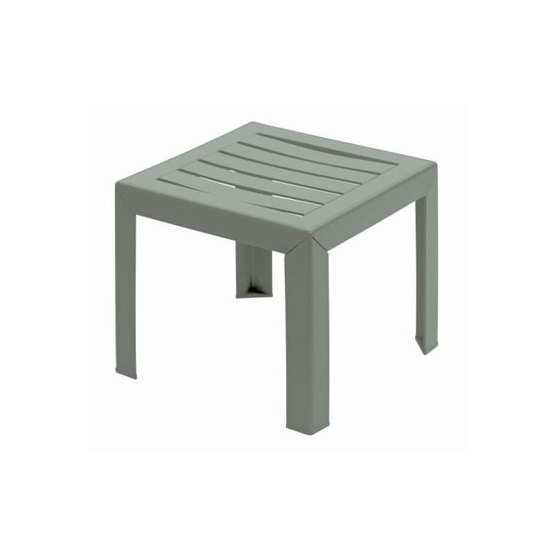 Table basse de jardin Miami vert tendre - Dimensions compactes: 41x41x5 cm