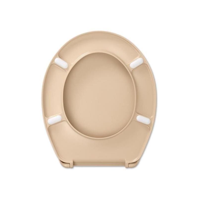 Abattant WC Long Beach beige 46x38,3x4,9cm - Confort et élégance