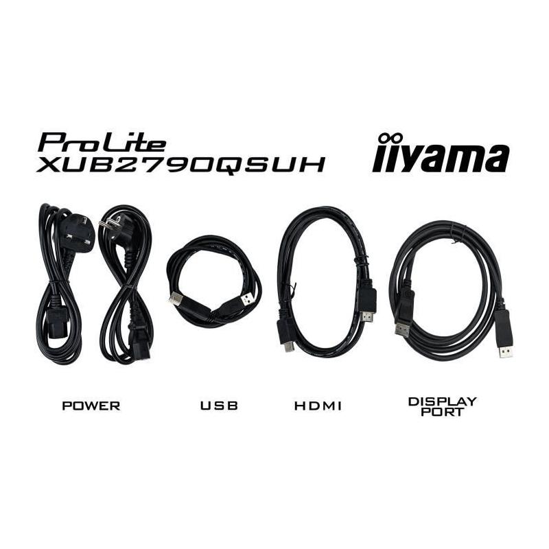 Écran PC IIYAMA XUB2790QSUH-B1 27" QHD IPS 100Hz - Pied ajustable