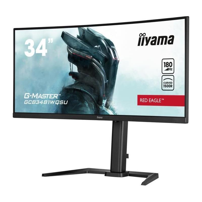Écran PC IIYAMA GCB3481WQSU-B1 : 34 UWQHD VA 180Hz - Noir