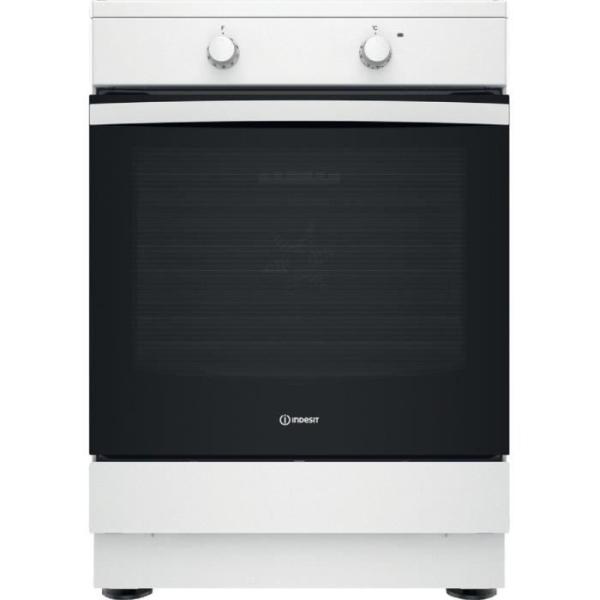 Cuisiniere a induction - INDESIT - IS67IQ5KCW/E - 3 foyers - 2600 W - 60 cm - Blanc