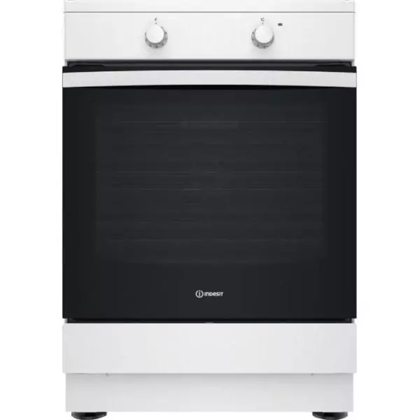 Cuisiniere a induction - INDESIT - IS67IQ5KCW/E - 3 foyers - 2600 W - 60 cm - Blanc