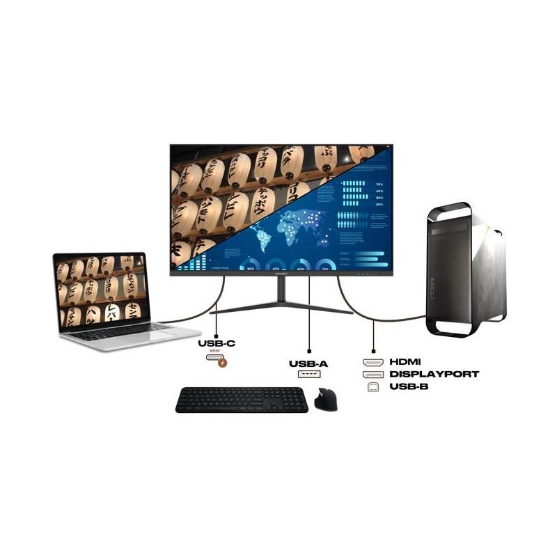 Écran PC JAPANNEXT 27 WQHD IPS 60Hz USB-C 65W - Écran Ordinateur compact