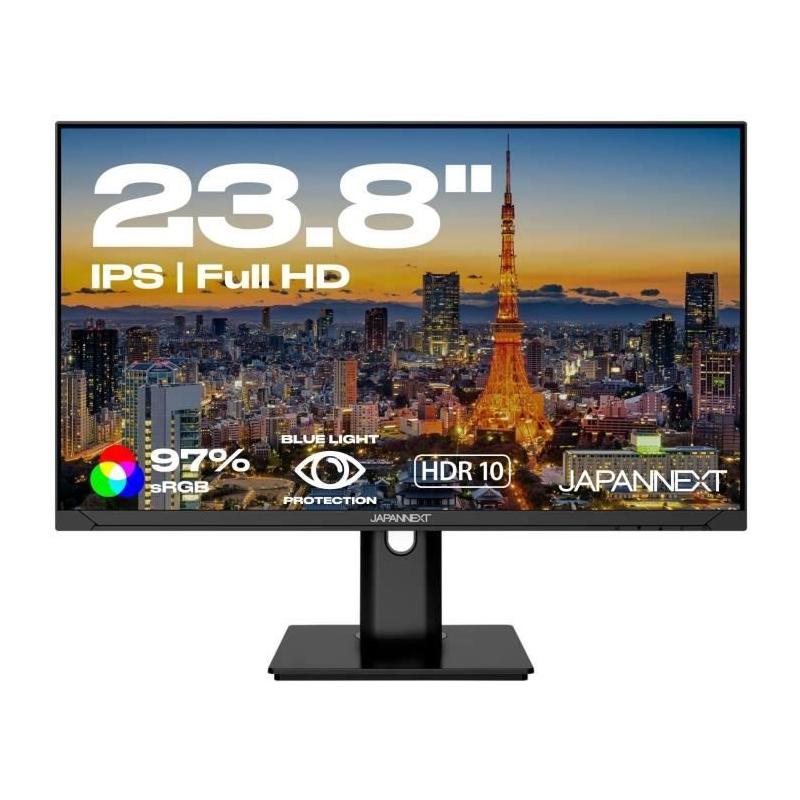 Écran PC JAPANNEXT 23,8 FHD IPS - Pied ergonomique