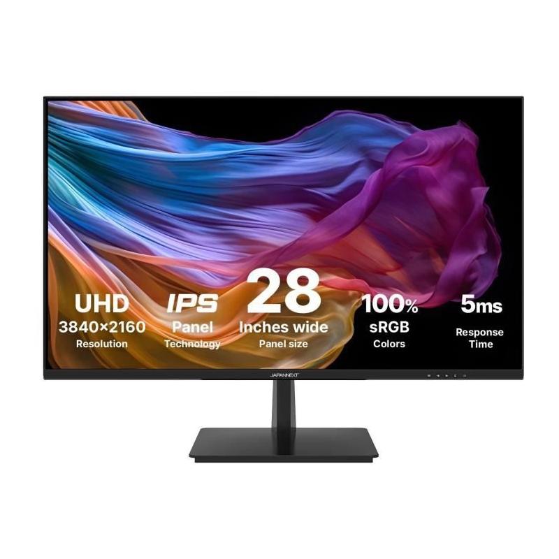 Écran PC JAPANNEXT 28" 4K UHD IPS - 60Hz - 1 DP 1.2 - 2 HDMI 2.0