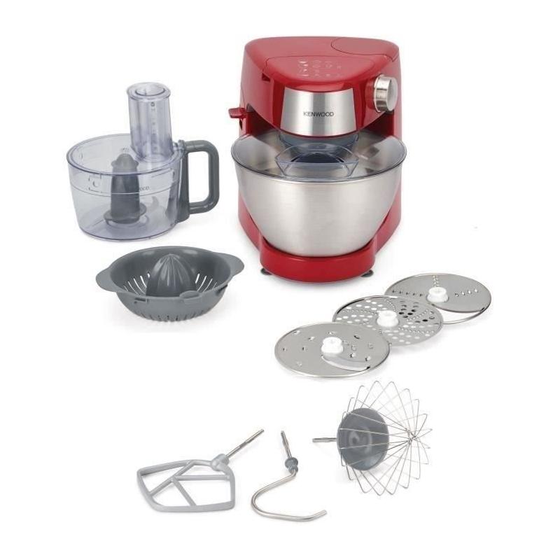 Robot pâtissier compact 1000W Kenwood - Bol 4,3L - Rouge