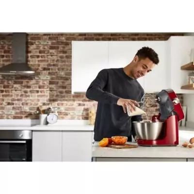 Robot pâtissier compact 1000W Kenwood - Bol 4,3L - Rouge