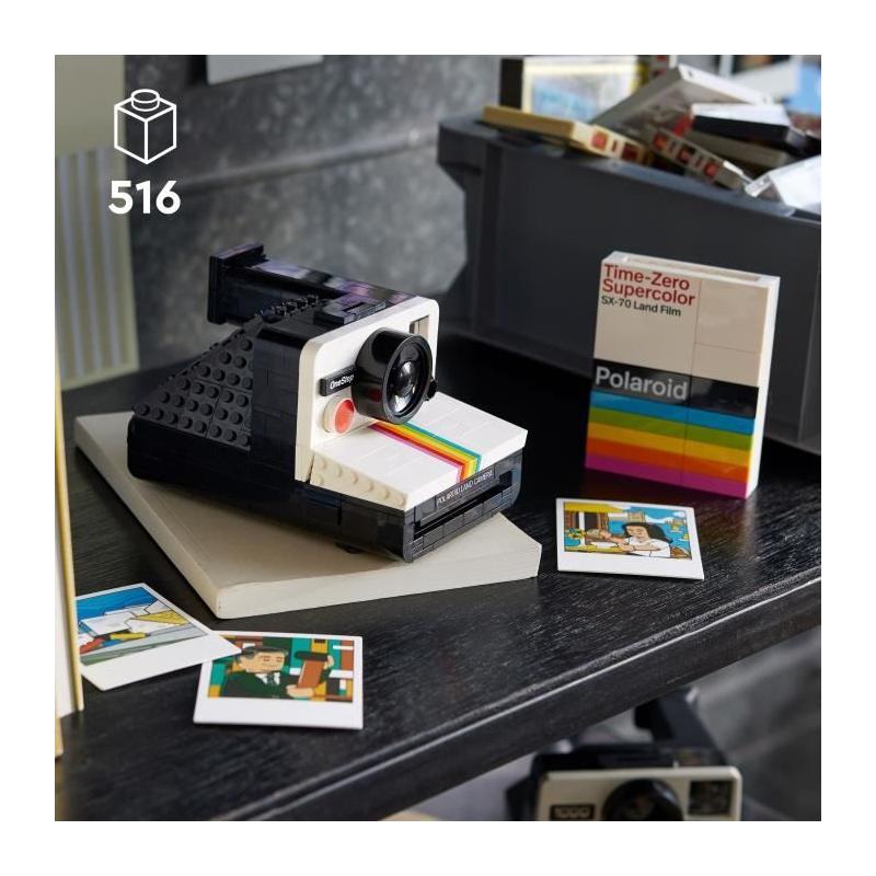 LEGO 21345 Ideas Appareil Photo Polaroid OneStep SX-70: Maquette à Construire avec Autocollants