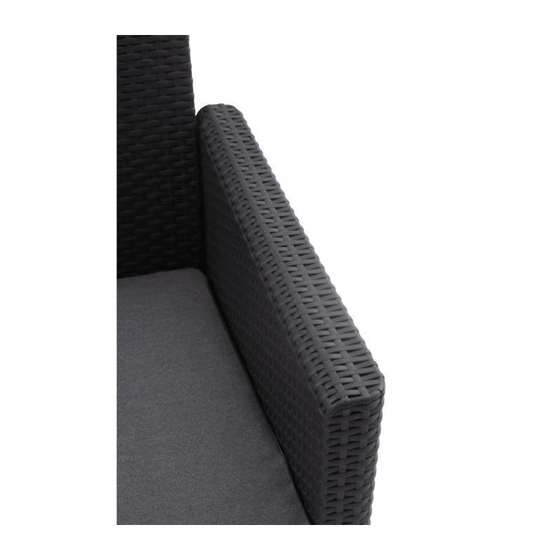 Ensemble de jardin modulable en résine tressée - Noir - KETER - 4 personnes