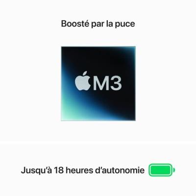 Apple MacBook Air M3 15'' - RAM 16Go - Stockage 256Go - CPU 8 coeurs - GPU 10 coeurs