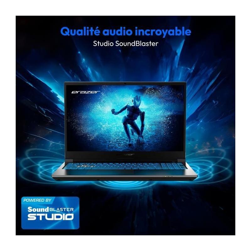 PC portable Gamer ERAZER - DEPUTY P60: Windows 11, RTX 4070, Core i7, 16Go RAM