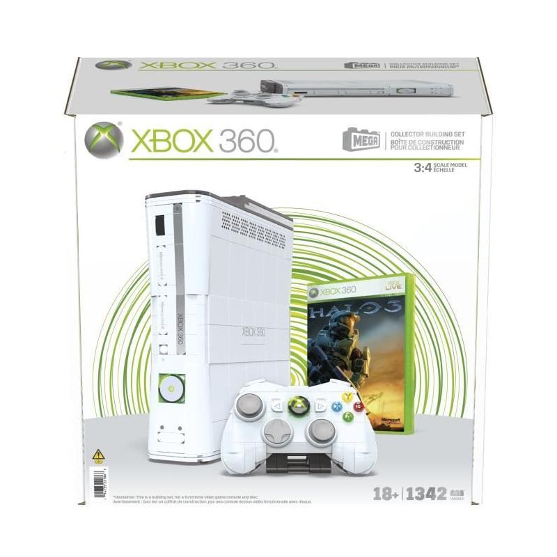 Coffret de Construction MEGA Xbox 360 - Manette LED - 1342 pièces