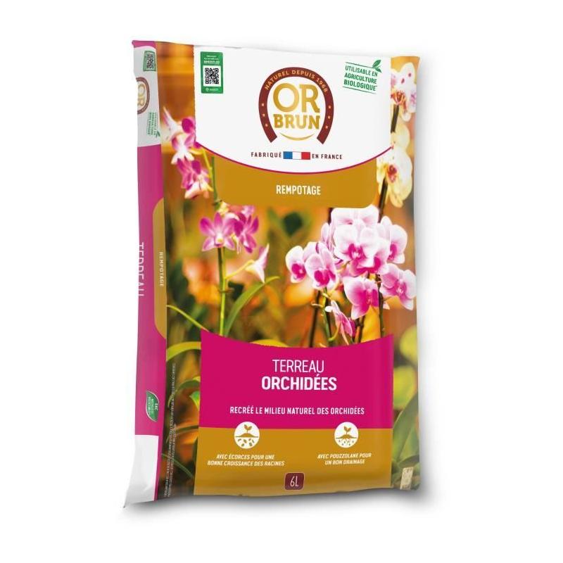 Terreau orchidées OR BRUN - Favorise croissance 6L