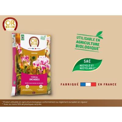 Terreau orchidées OR BRUN - Favorise croissance 6L