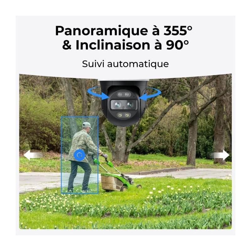 Caméra extérieure REOLINK Trackmix W760 Blanc - Visionnage en toute sécurité
