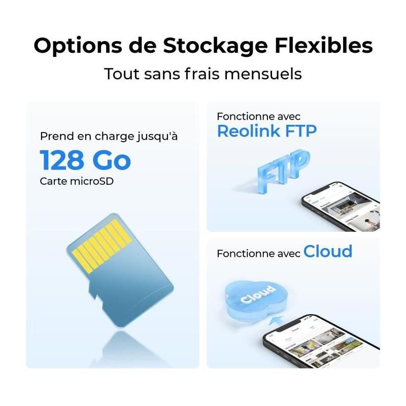 Caméra extérieure REOLINK G330 Blanc - Dimensions compactes