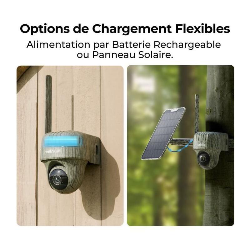 Caméra extérieure REOLINK G450 avec panneau solaire - Gris