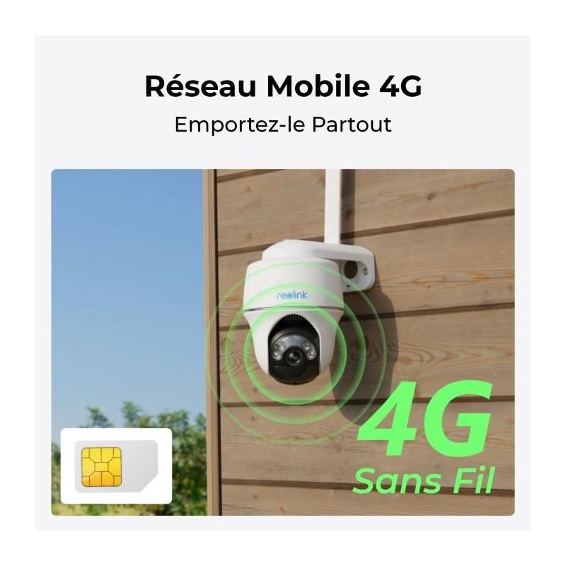 Caméra extérieure Reolink G430 avec panneau solaire - Blanc