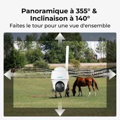 Caméra extérieure Reolink G430 avec panneau solaire - Blanc