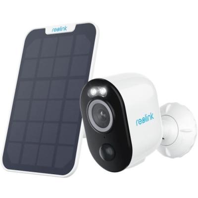 Caméra extérieure REOLINK B330 Blanche avec Panneau Solaire - Longueur: 23cm, Largeur: 18cm, Hauteur: 17cm