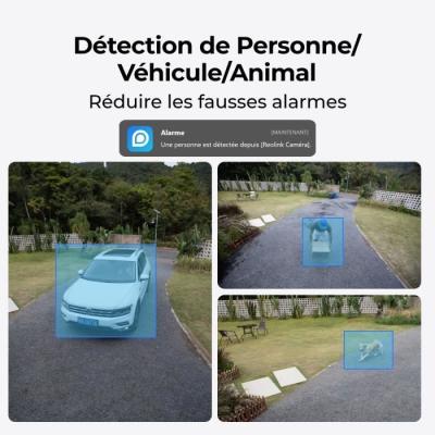 Caméra extérieure REOLINK B430 avec panneau solaire - Blanc