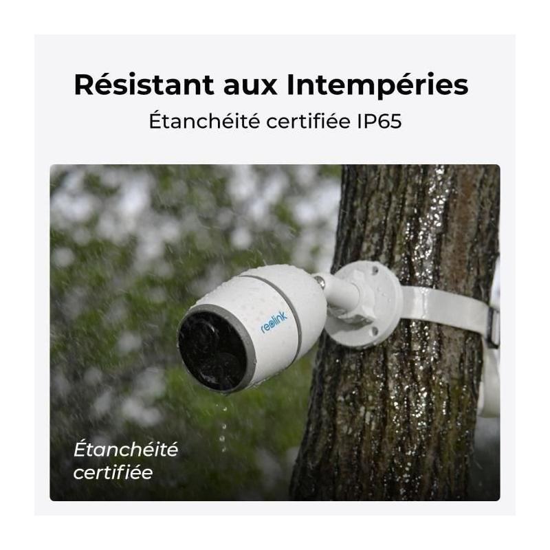 Caméra extérieure Reolink G330 Blanc avec panneau solaire