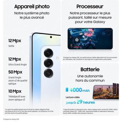 Samsung Galaxy S25 AI Smartphone 512 Go Vert d'eau - Plus responsable et facilement réparable