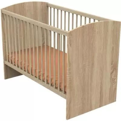 Ensemble complet trio bébé - Lit, Commode et Armoire - Sam Chêne doré