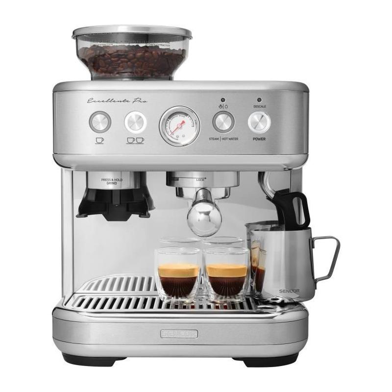 Machine à expresso SENCOR - SES 6010SS - 15 bars - Broyeur à café - Inox