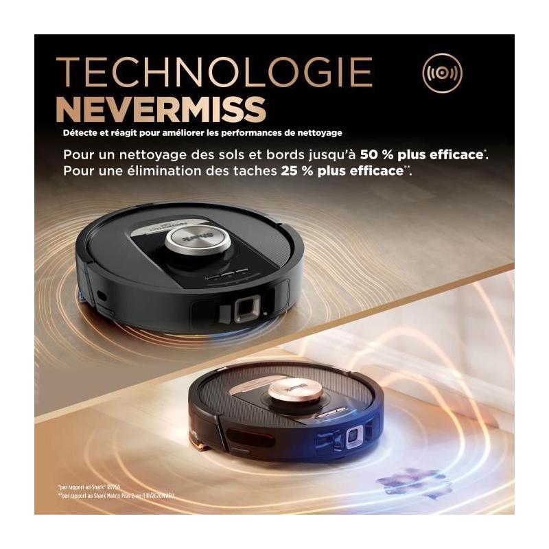 Aspirateur Robot & Laveur Shark RV2800ZEEU PowerDetect NeverTouch Pro 2-en-1 - Tout-en-un