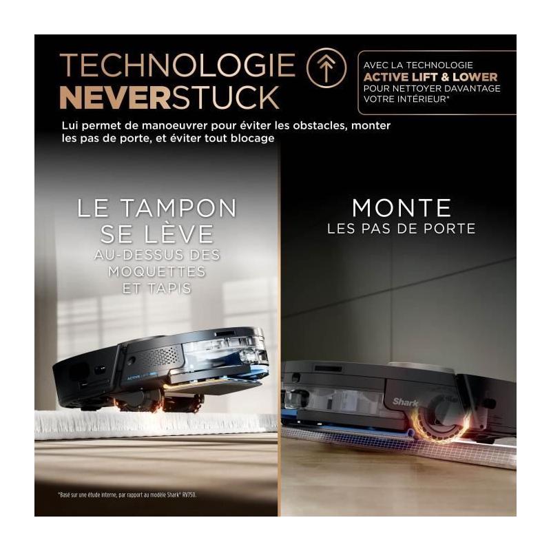 Aspirateur Robot & Laveur Shark RV2800ZEEU PowerDetect NeverTouch Pro 2-en-1 - Tout-en-un