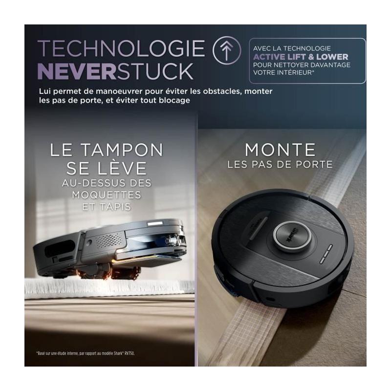 Aspirateur Robot et Laveur SHARK PowerDetect NeverTouch Autovidant - Plus responsable & facilement réparable