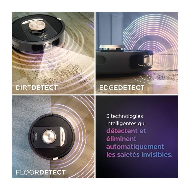 Aspirateur Robot Shark PowerDetect RV2820VEEU - Vidage automatique et navigation 3D