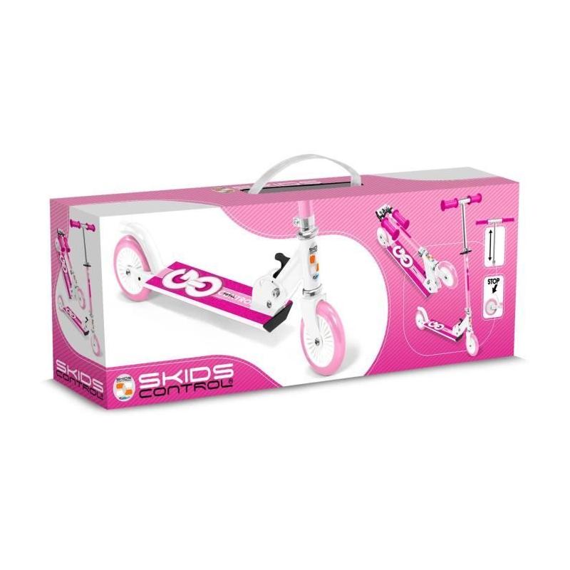 Trottinette pliable rose - Contrôle des dérapages - Enfant