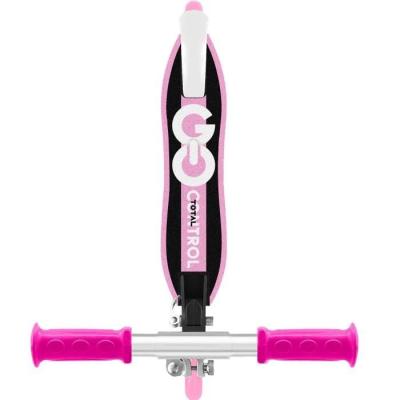 Trottinette pliable rose avec plateau ergonomique