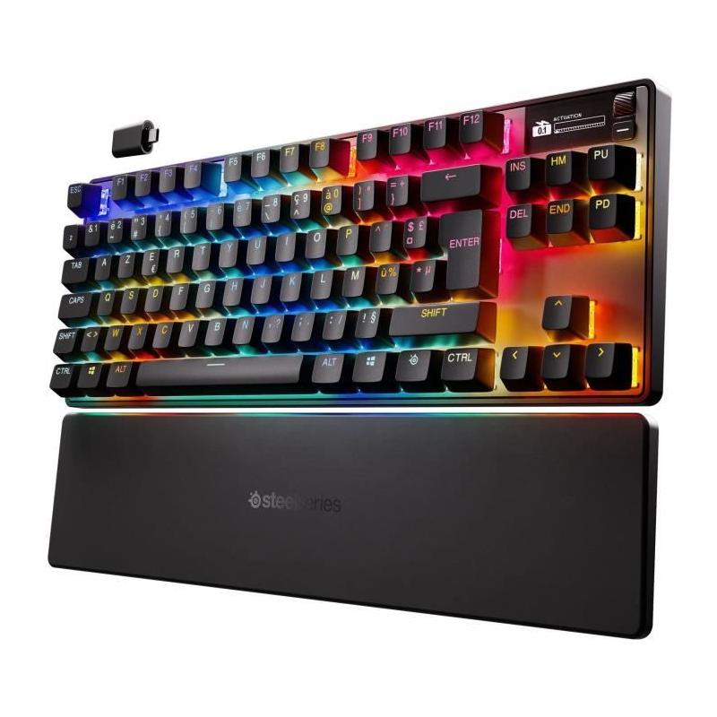 Clavier gamer mécanique sans fil SteelSeries Apex Pro TKL Gen 3 - Noir: compact et performant