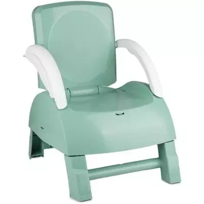 Rehausseur de chaise évolutif et transportable - Vert Sauge Rehausseur de chaise évolutif et transportable - Vert Sauge